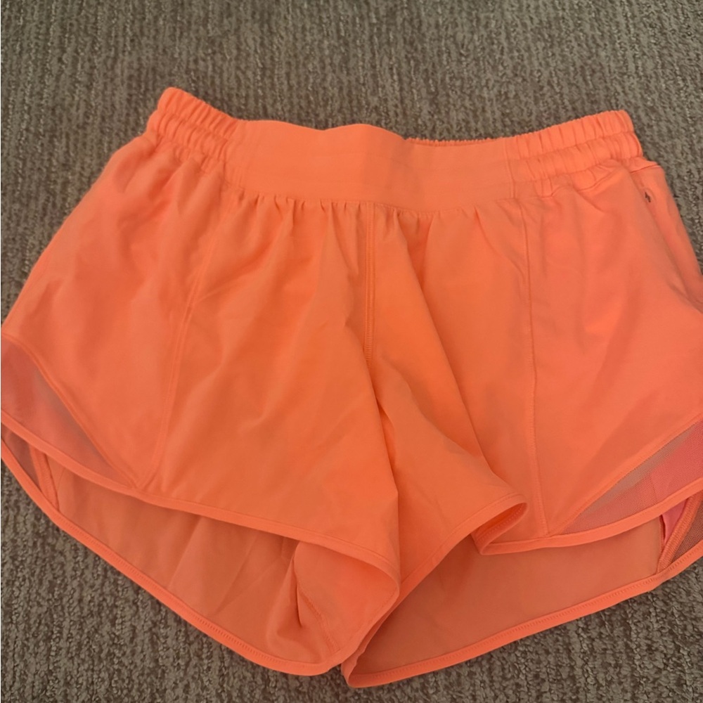 Lululemon Athletica Vibrant Orange Athletic Shorts